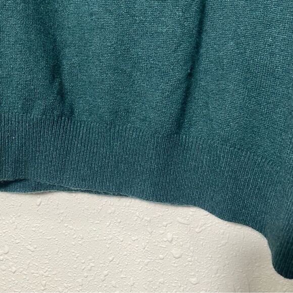 J Hilburn 100% Cashmere Zip Mock Neck Sweater In Green Men's Size Large - Picture 11 of 14